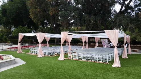 Elegant Pipe And Drape Square Tent For Weddings