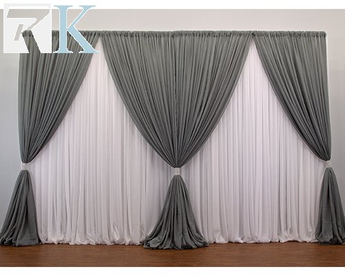 RK pipe and drape wedding backdrop system