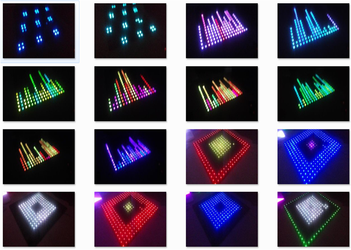 RGB pixel dance floor.