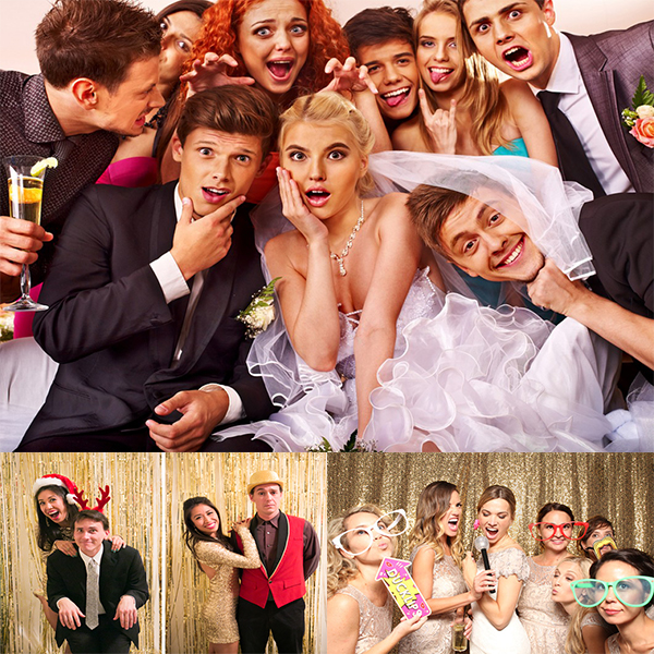 wedding party photo booth