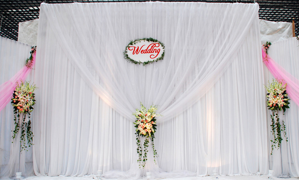 pipe and drape wedding tent