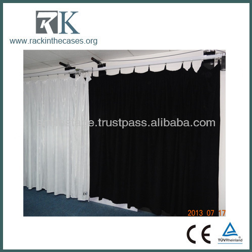 Motorized stage curtain track