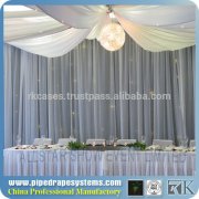 pipe and drape systems for wedding backdrop design