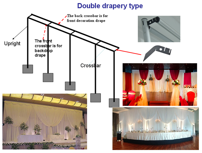 double drapery wedding backdrop kits