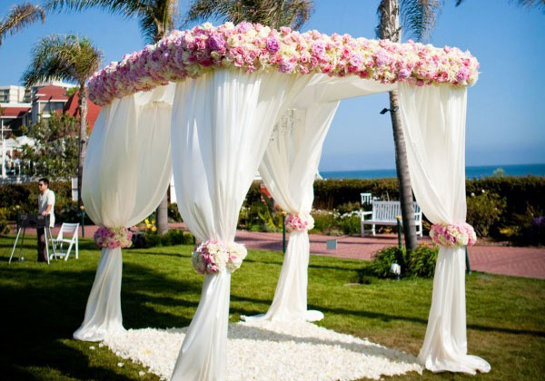pipe and drape wedding tent