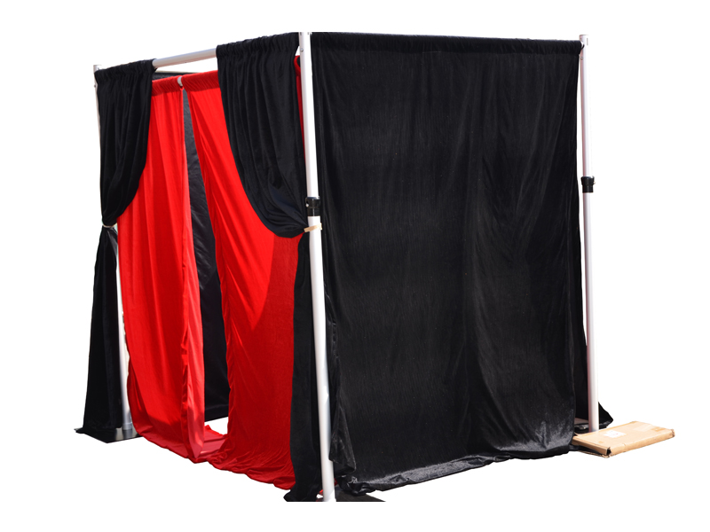 pipe & drape photo booth (RK-B5050-316-BK / 500 x 500 x