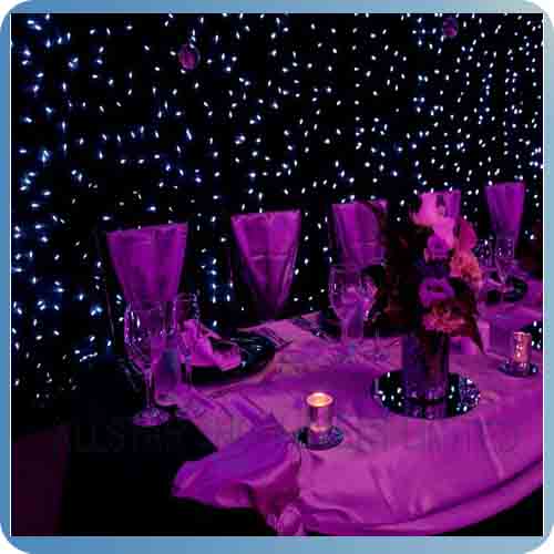LED Star Curtain with Black & White & Red for sale