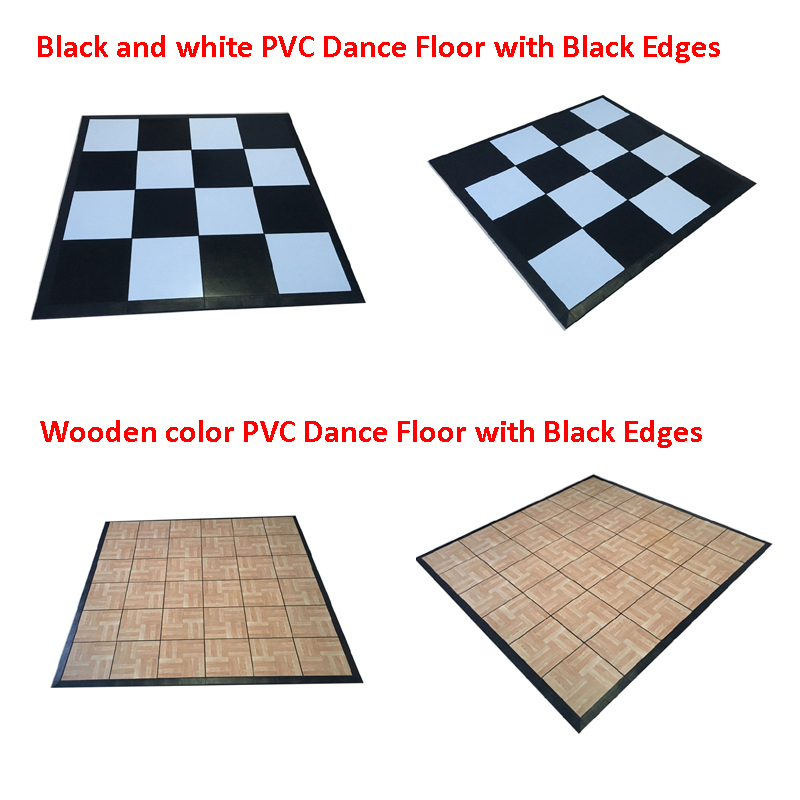 black white dance floor and wooden color dance floor