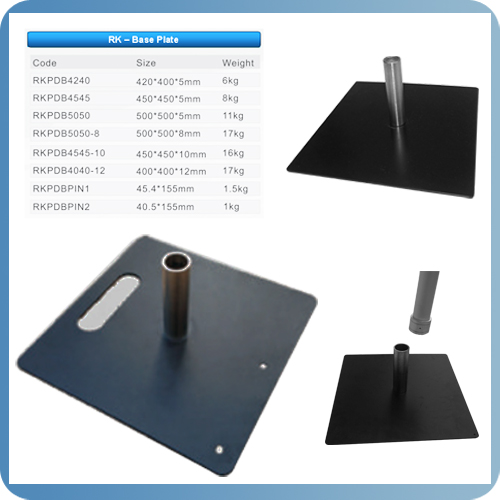 pipe and drape base plate