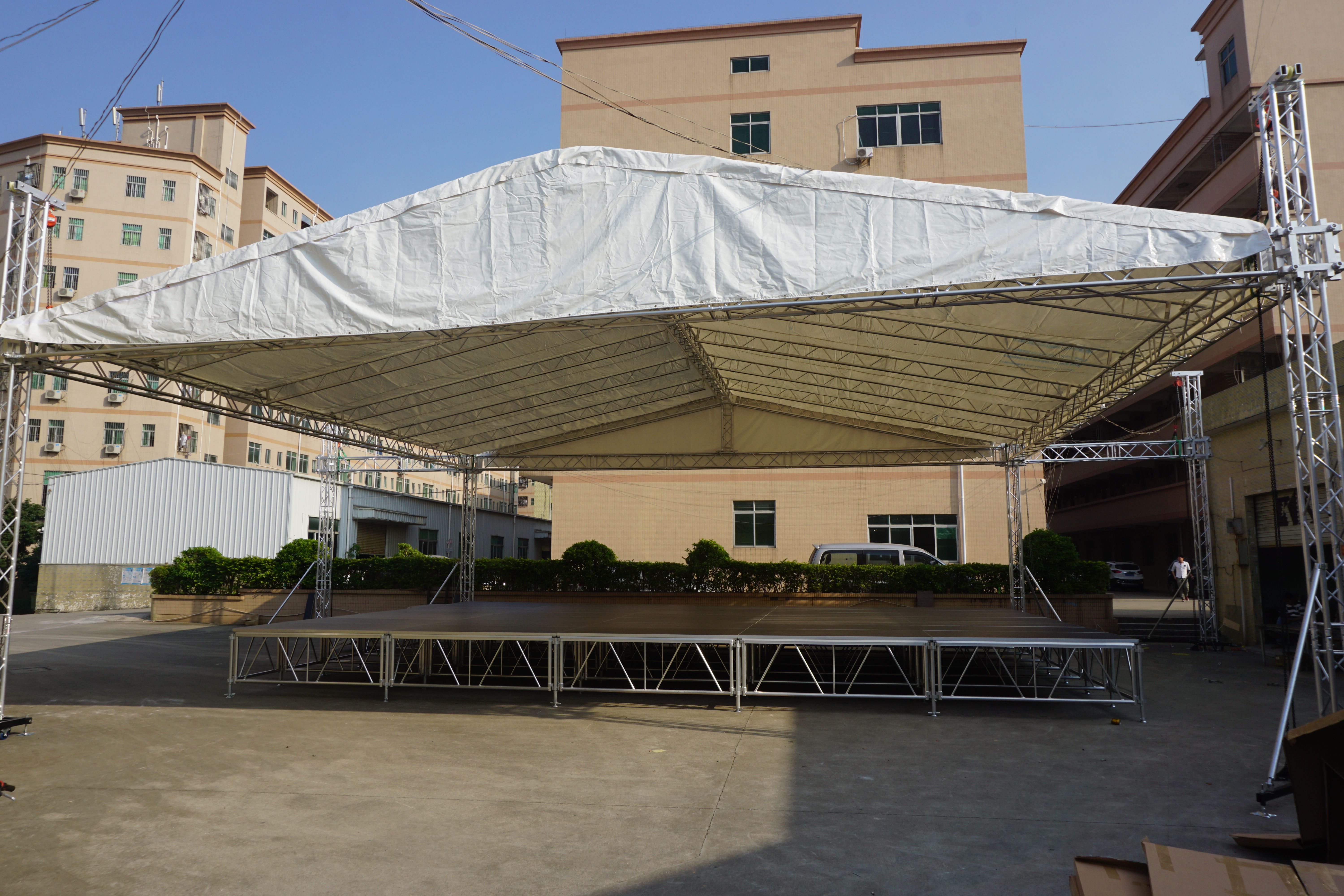 aluminun truss system and portable aluminum stage