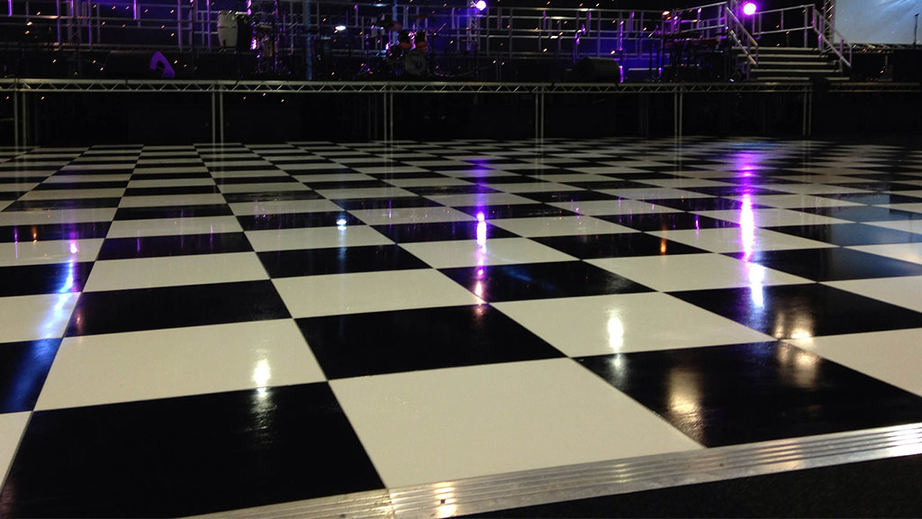 white and black dance floor